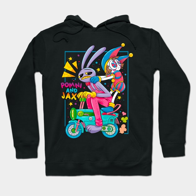 Pomni and jax The amazing digital circus Hoodie by Draw For Fun 